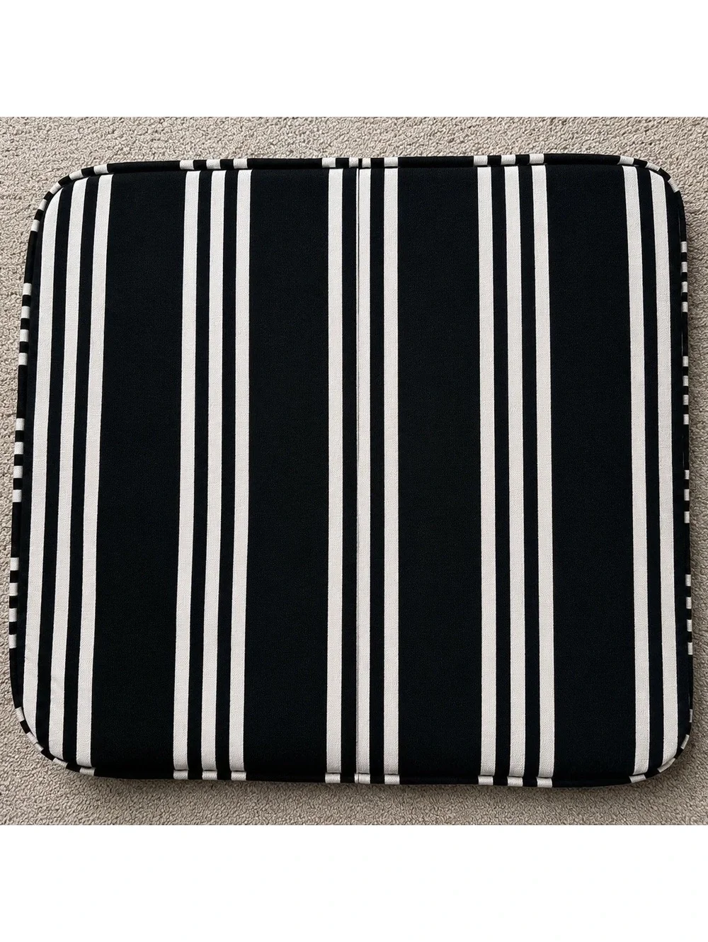 Black and White Striped Pillow Cover 23 x 23 in
